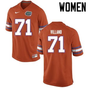 Women's Florida Gators #71 Nick Villano NCAA Nike Orange Authentic Stitched College Football Jersey DSB0362BN